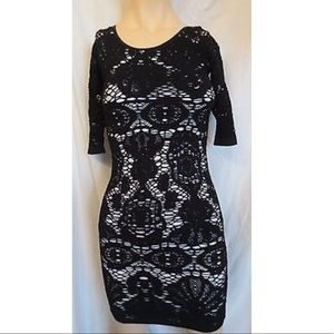 Free People Intimately Black lace dress